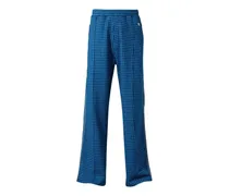 London Jogginghose mit Hahnentrittmuster - Blau