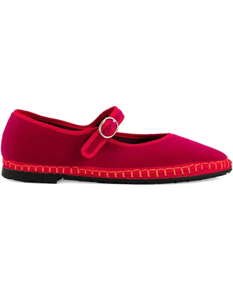 FLABELUS Mary Janes aus Samt - Rosa Rosa