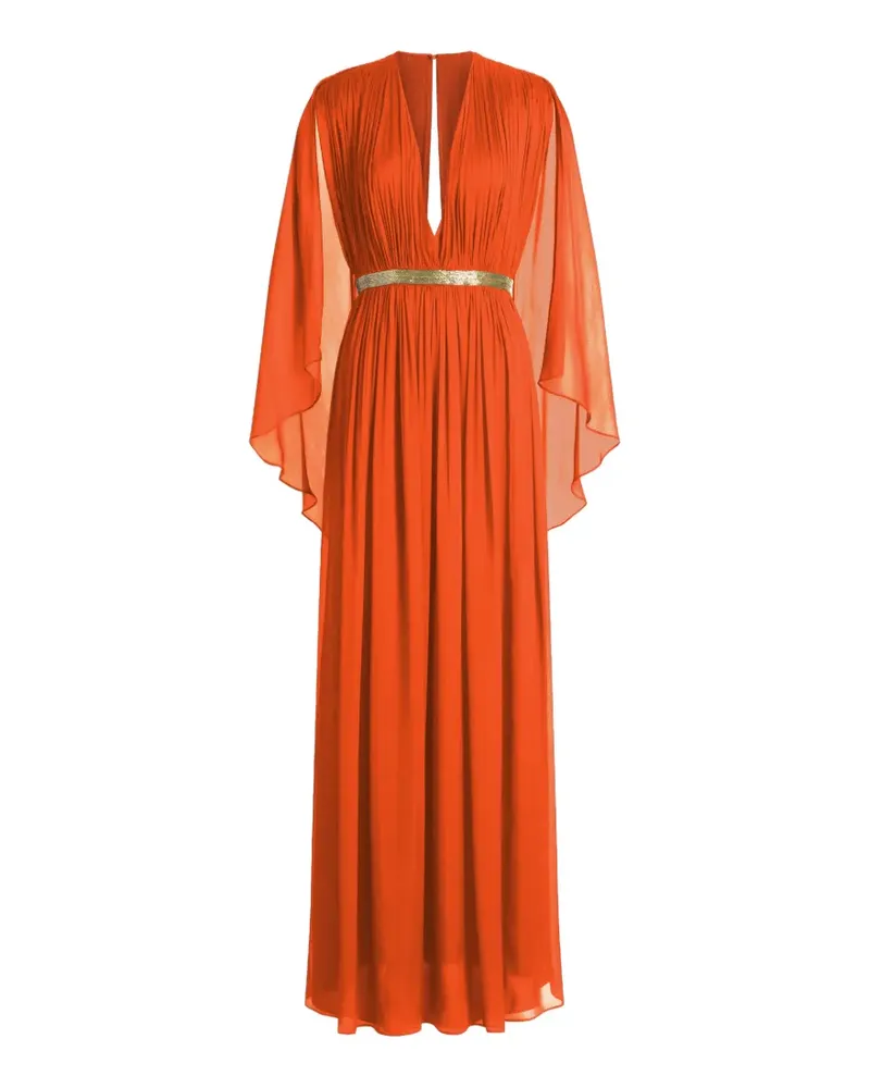 Alberta Ferretti Kleid mit Gürtel - Orange Orange