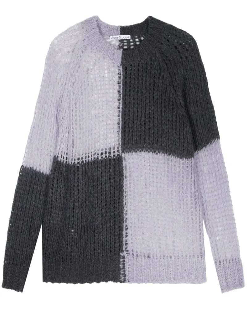 Acne Studios Pullover in Colour-Block-Optik - Violett Violett