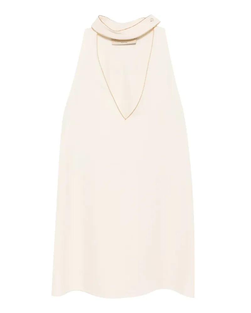 Valentino Garavani Seidenbluse mit Choker-Ausschnitt - Nude Nude