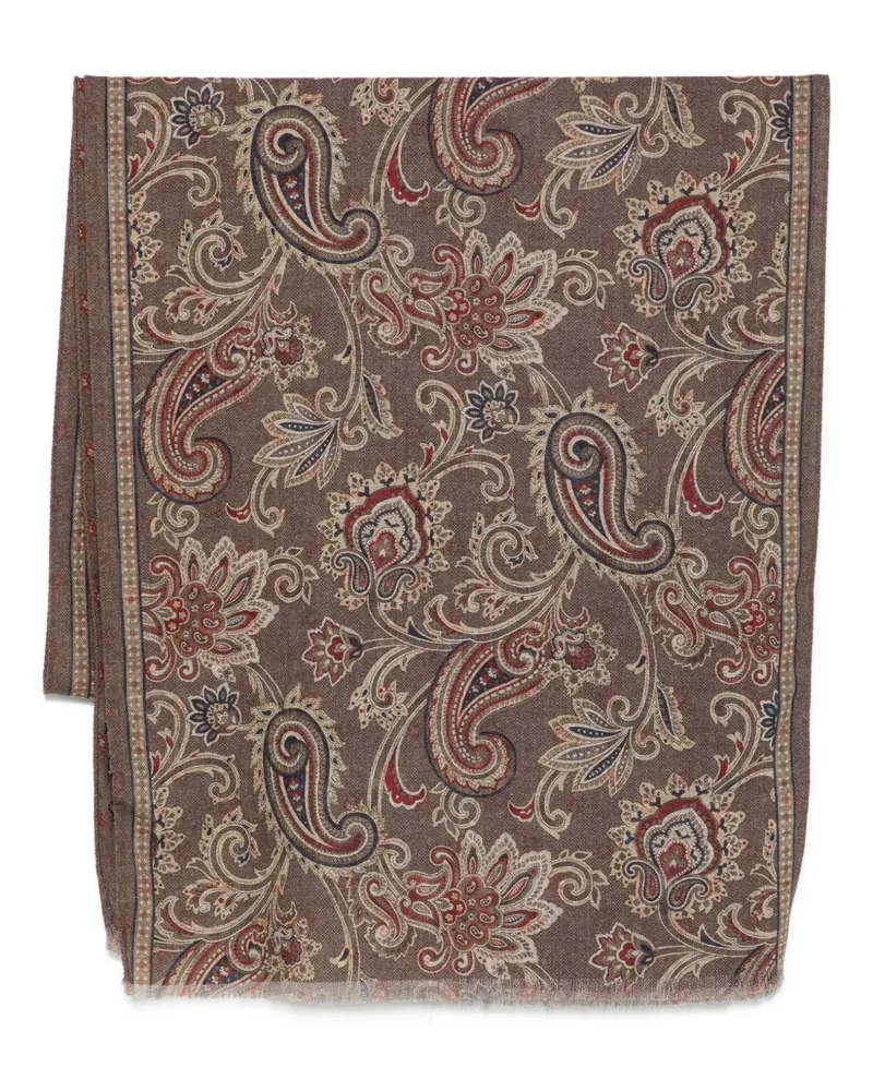 Dell'oglio Schal mit Paisley-Print - Braun Braun