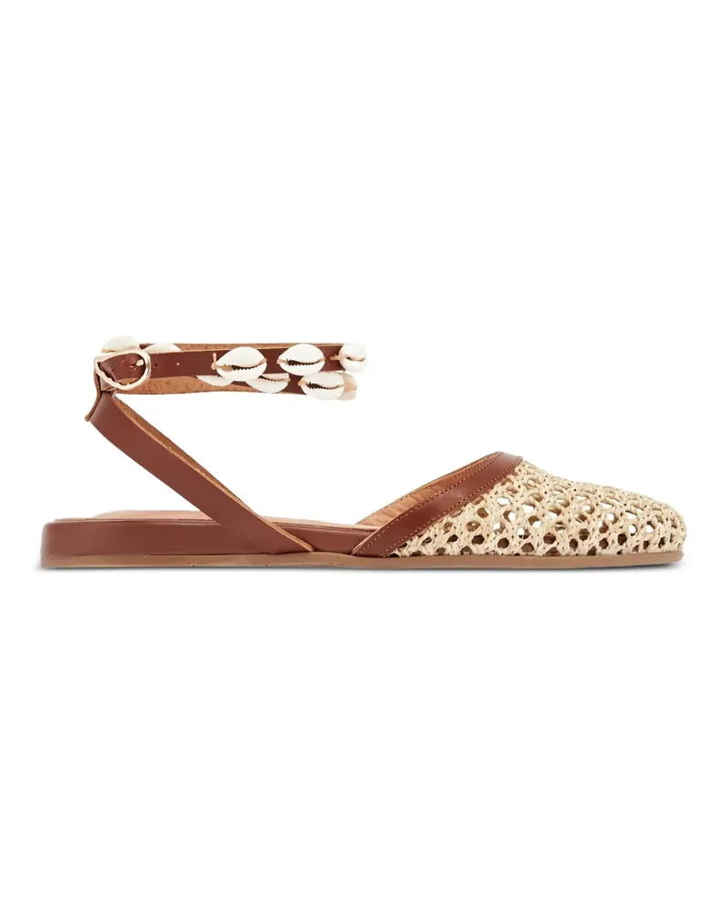 Ancient Greek Sandals Filothea woven flat pumps - Nude Nude