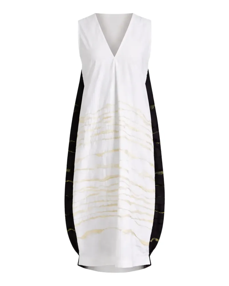 Liviana Conti Beverly Midikleid mit V-Ausschnitt - Schwarz Schwarz