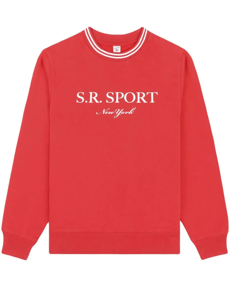 SPORTY & RICH Sweatshirt mit Logo-Print - Rot Rot