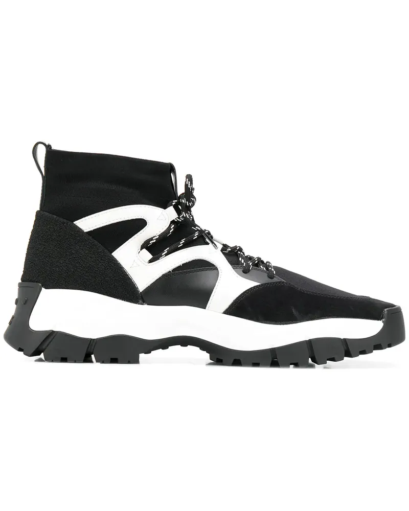 TOD'S High-Top-Sneakers mit Schnürung - Schwarz Schwarz