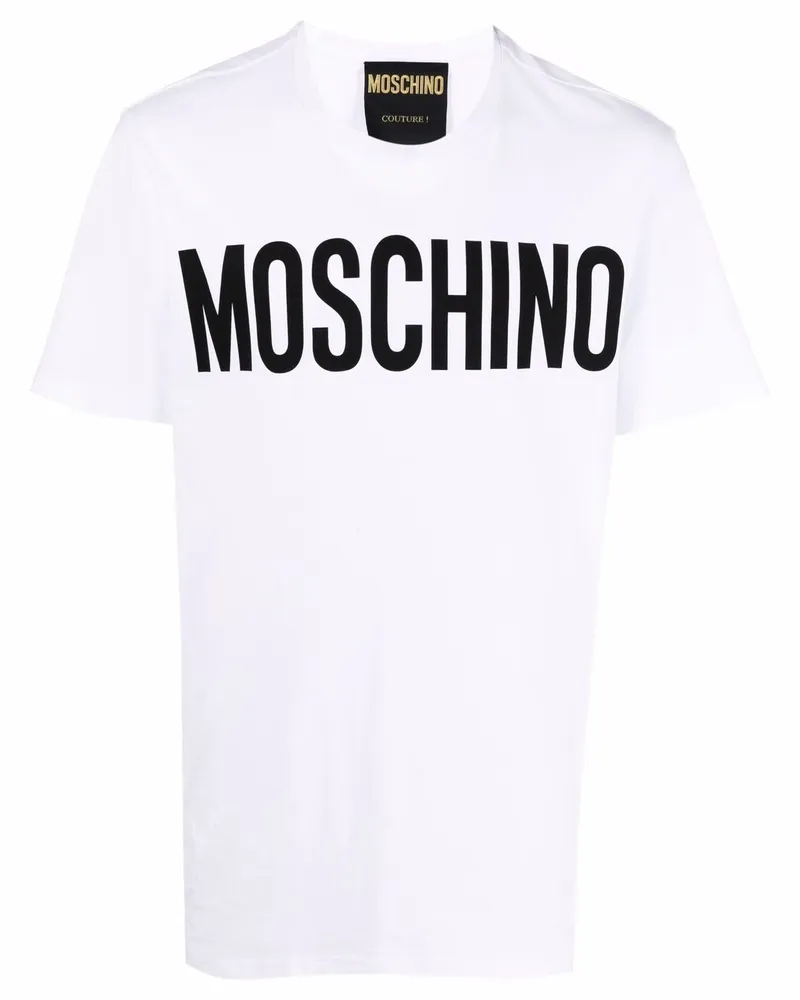 Moschino T-Shirt mit Logo-Print - Weiß Weiß