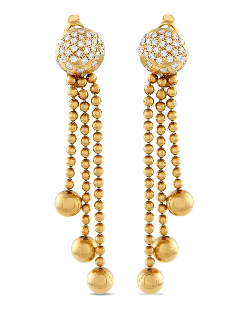 Cartier 18K yellow gold Draperie diamond earrings Gold