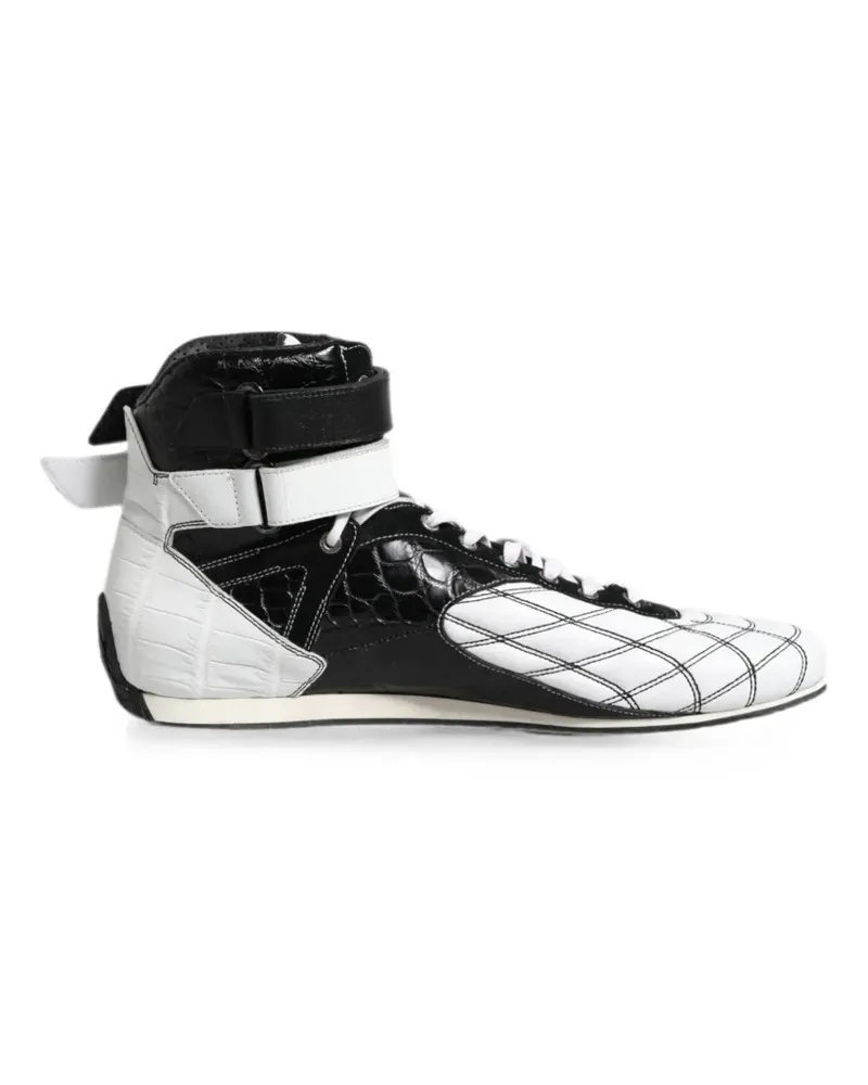 Dolce & Gabbana Gesteppte Sneakers mit Klettverschluss - Weiß Weiß