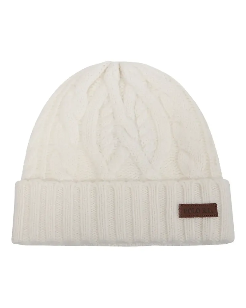 Ralph Lauren cable-knit beanie hat - Nude Nude