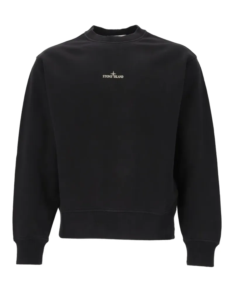 Stone Island 6100039 organic cotton fleece - Schwarz Schwarz