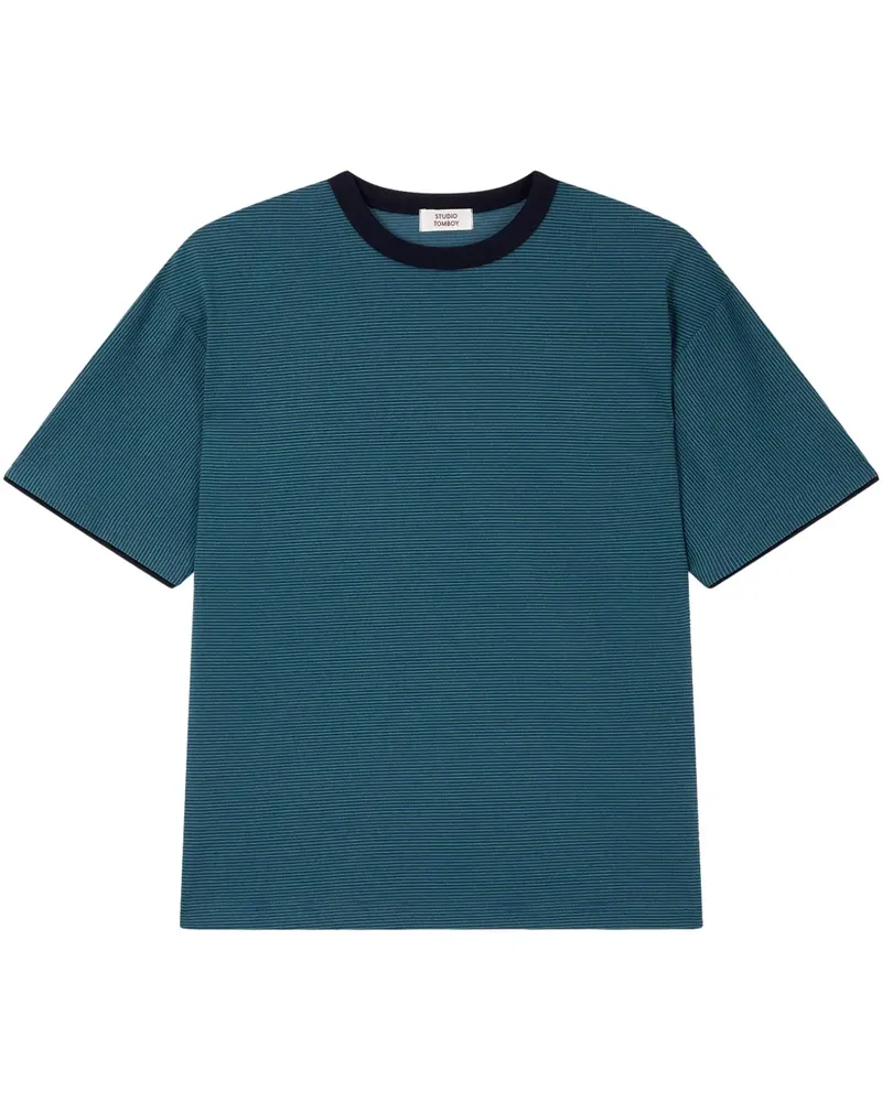 STUDIO TOMBOY Gestreiftes T-Shirt - Blau Blau