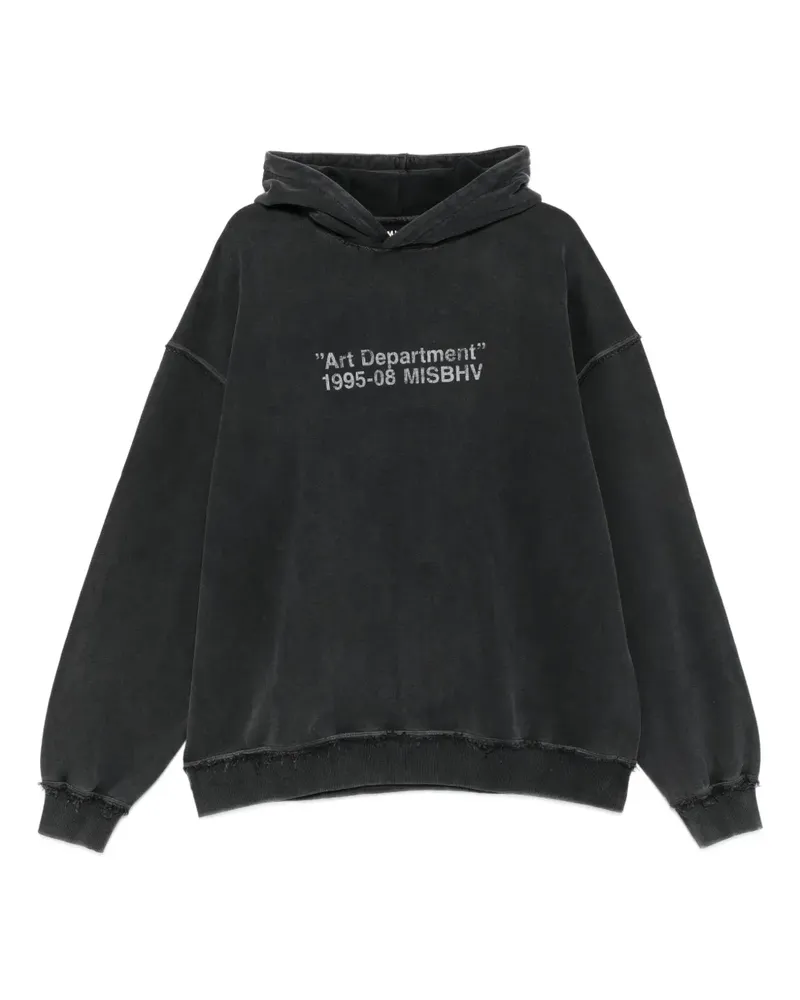 MISBHV Hoodie mit ausgefranstem Saum - Grau Grau