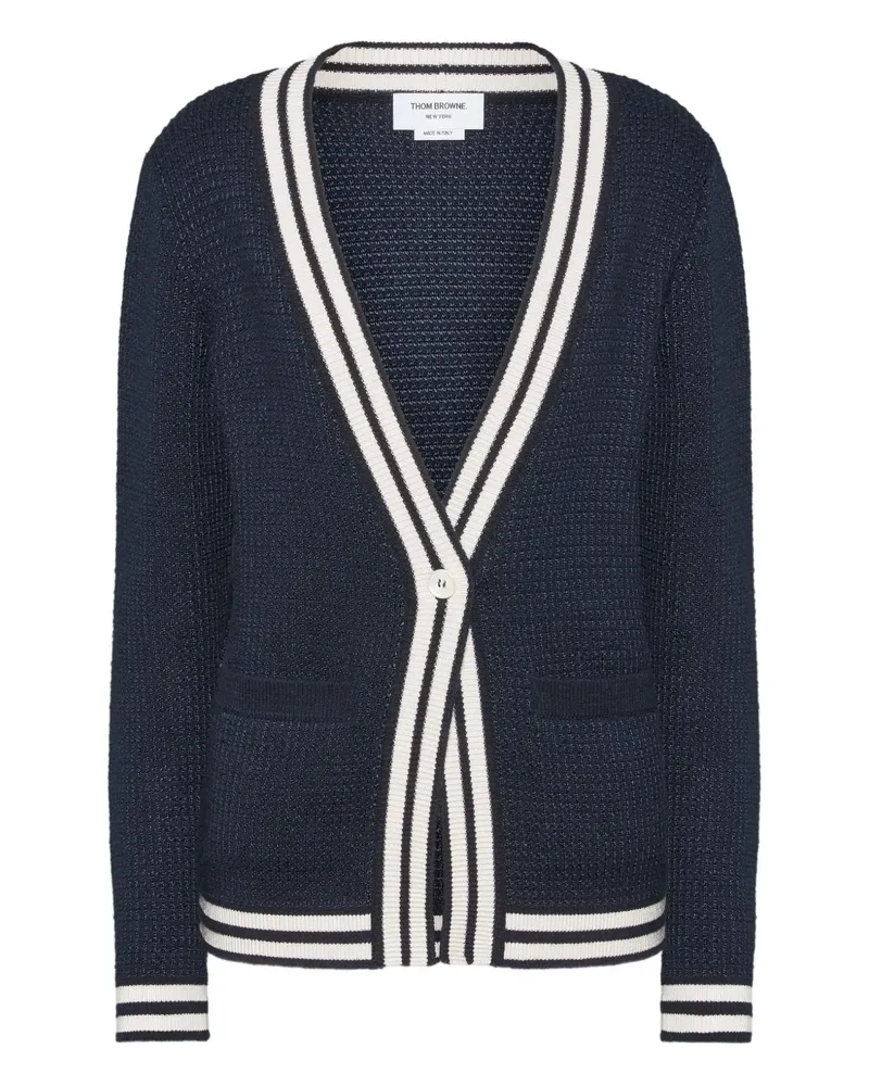 Thom Browne Cardigan mit Streifendetail - Blau Blau
