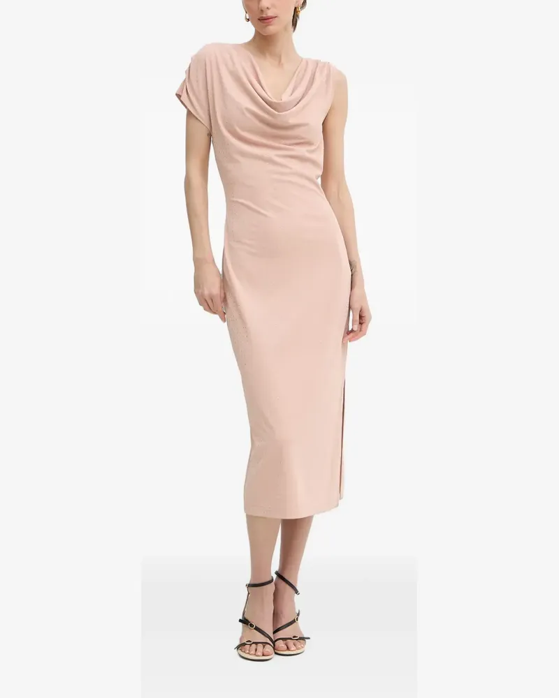 Silvian Heach rhinestone-embellished cowl-neck maxi dress - Rosa Rosa