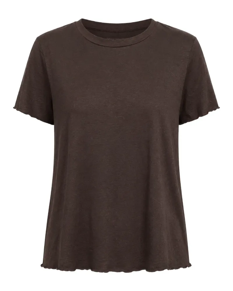 LABO.ART T-Shirt mit gekräuseltem Saum - Braun Braun