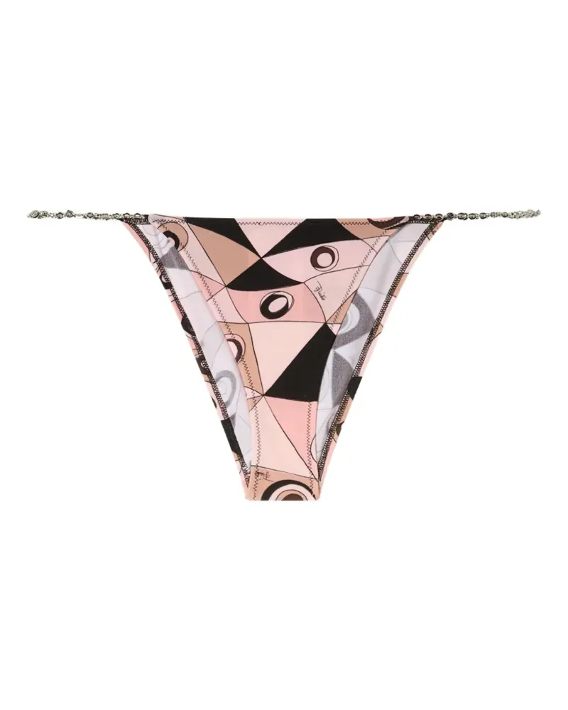 Emilio Pucci Bikinihöschen mit Print und Kettendetail - Rosa Rosa