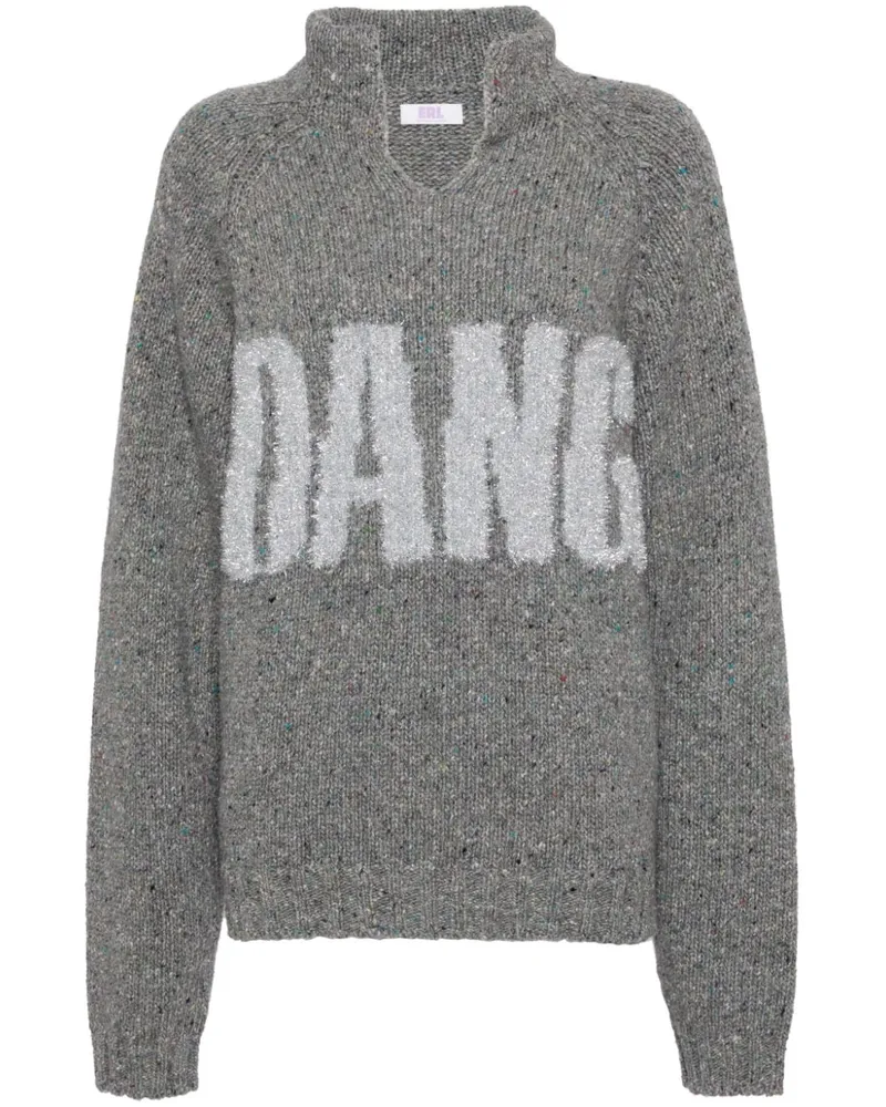 ERL Pullover mit Glitter - Grau Grau