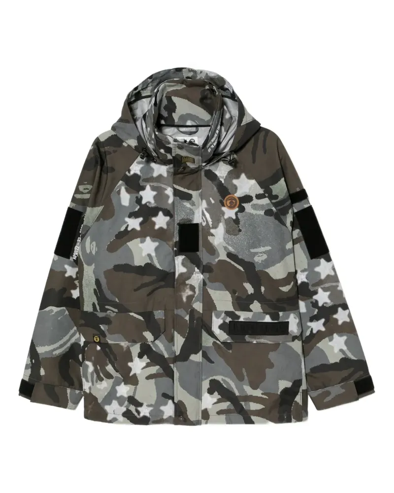 BAPE Jacke mit Logo-Patch - Grün Grün