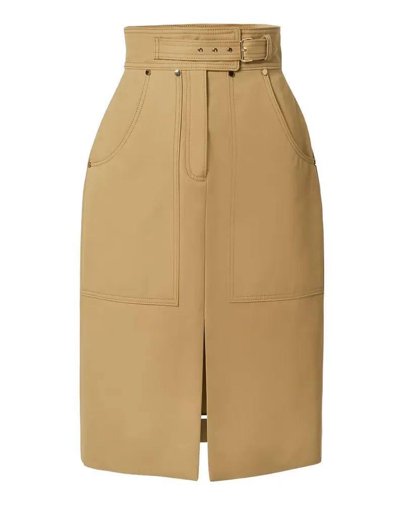 Carolina Herrera New York High-Waist-Rock mit Schlitz - Nude Nude