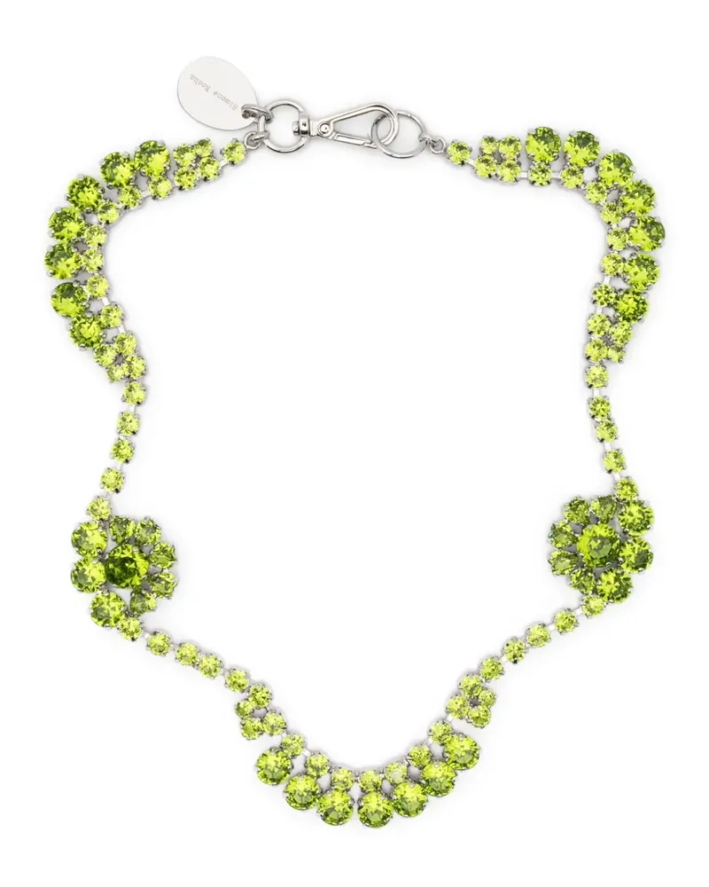 Simone Rocha crystal-flower necklace - Silber Silber