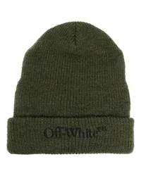 OFF-WHITE Beanie mit Logo-Stickerei Grün