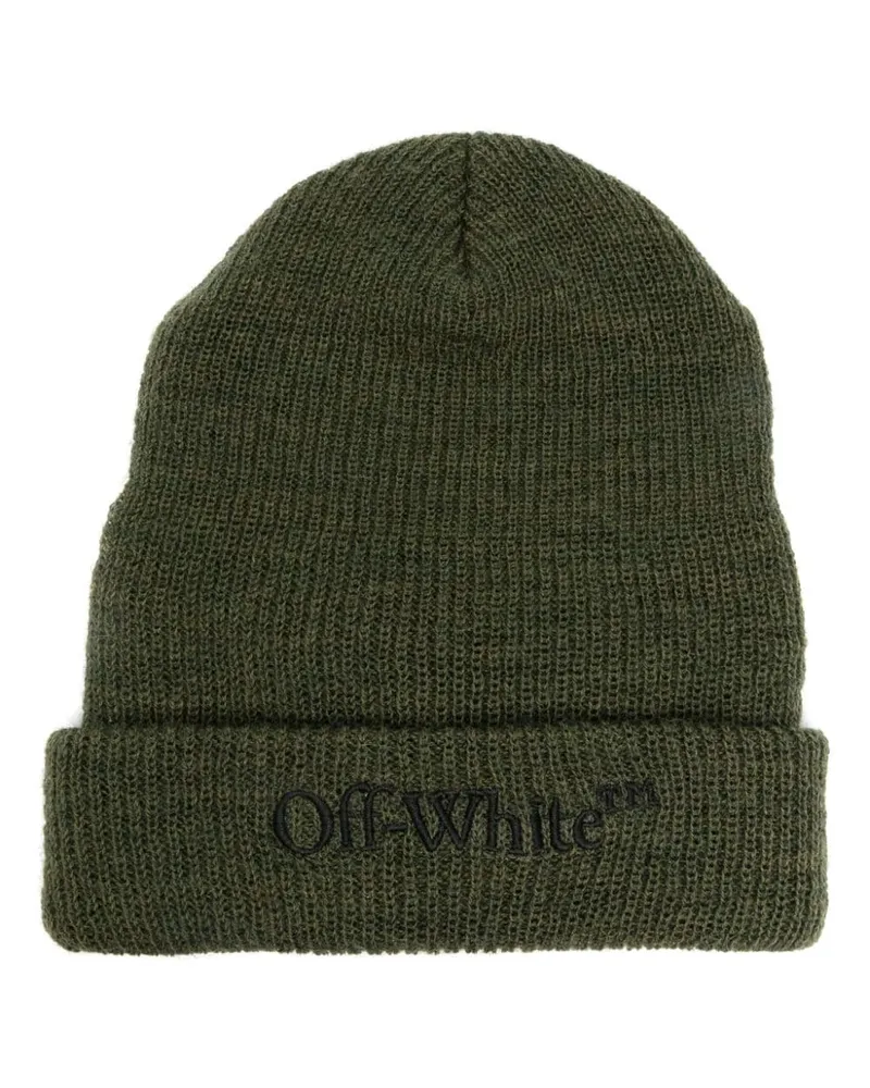 OFF-WHITE Beanie mit Logo-Stickerei - Grün Grün