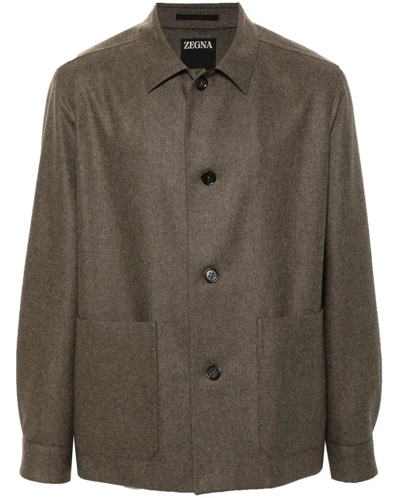 Ermenegildo Zegna Klassische Hemdjacke - Braun Braun