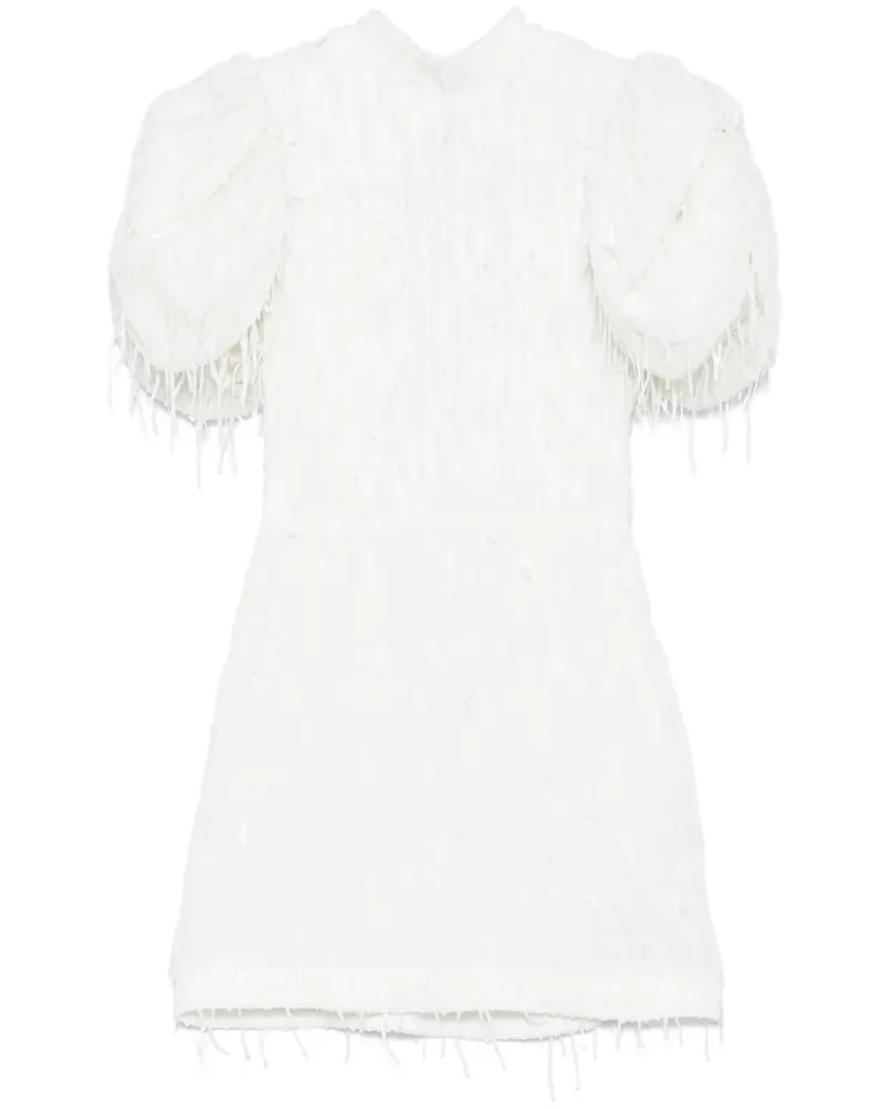 ROTATE Birger Christensen Minikleid mit Puffärmeln - Weiß Weiß