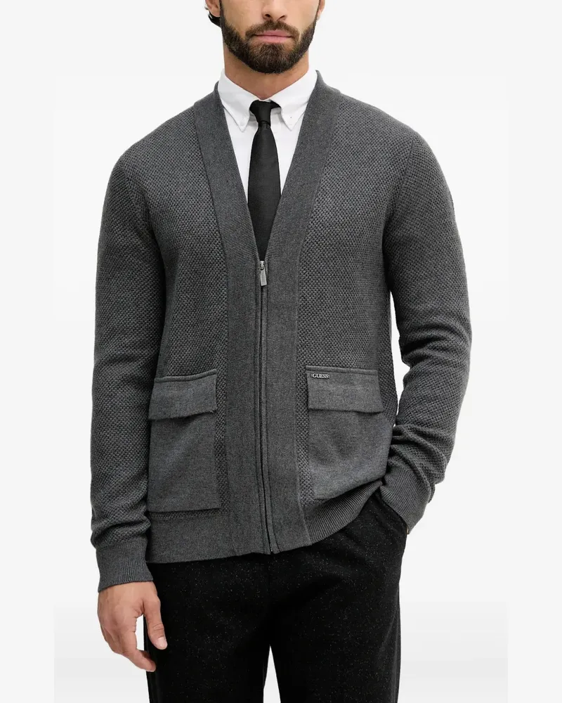 Guess zip-up pocket cardigan - Grau Grau
