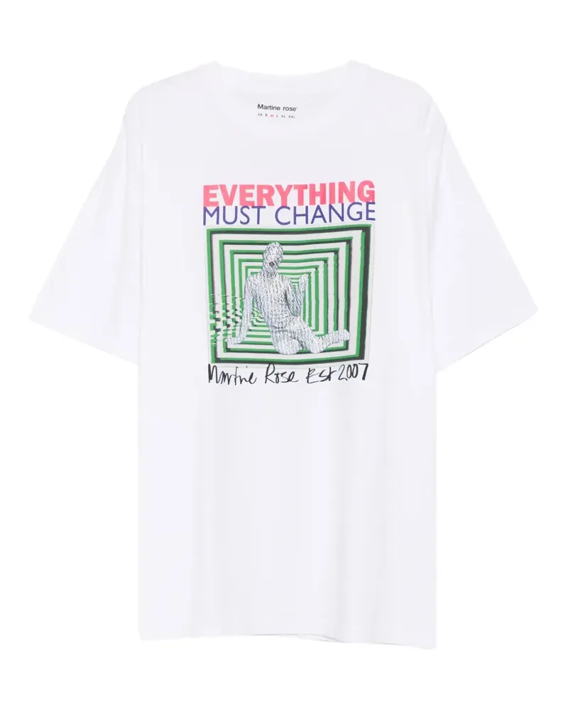 Martine Rose graphic-print oversized T-shirt - Weiß Weiß