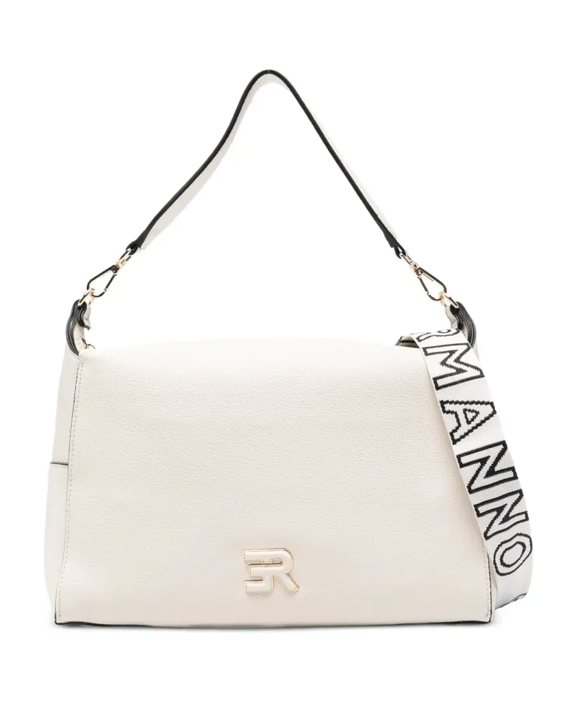 Ermanno Scervino Kleine Victoria Schultertasche mit Logo-Schild - Nude Nude
