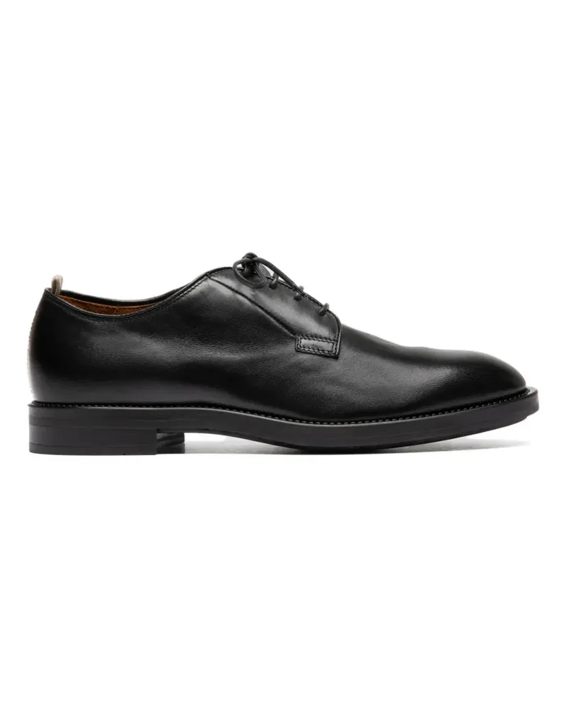 Officine Creative Italia nappa leather derby shoes - Schwarz Schwarz
