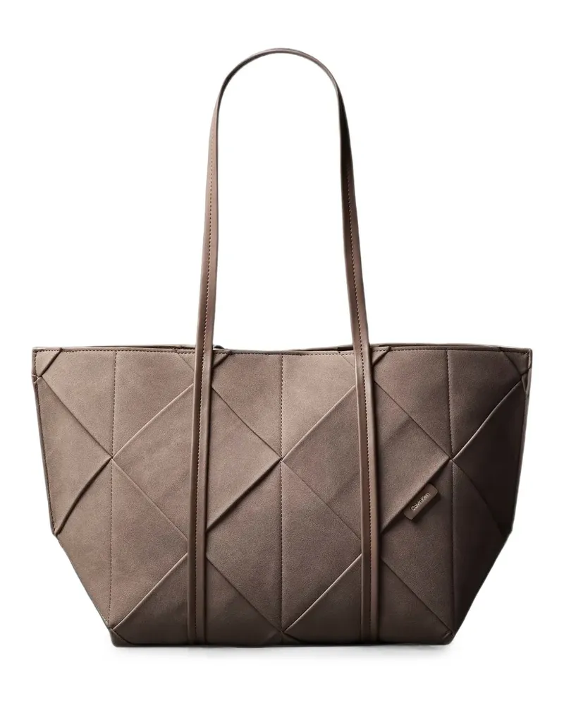 Calvin Klein Shopper mit Steppung - Nude Nude