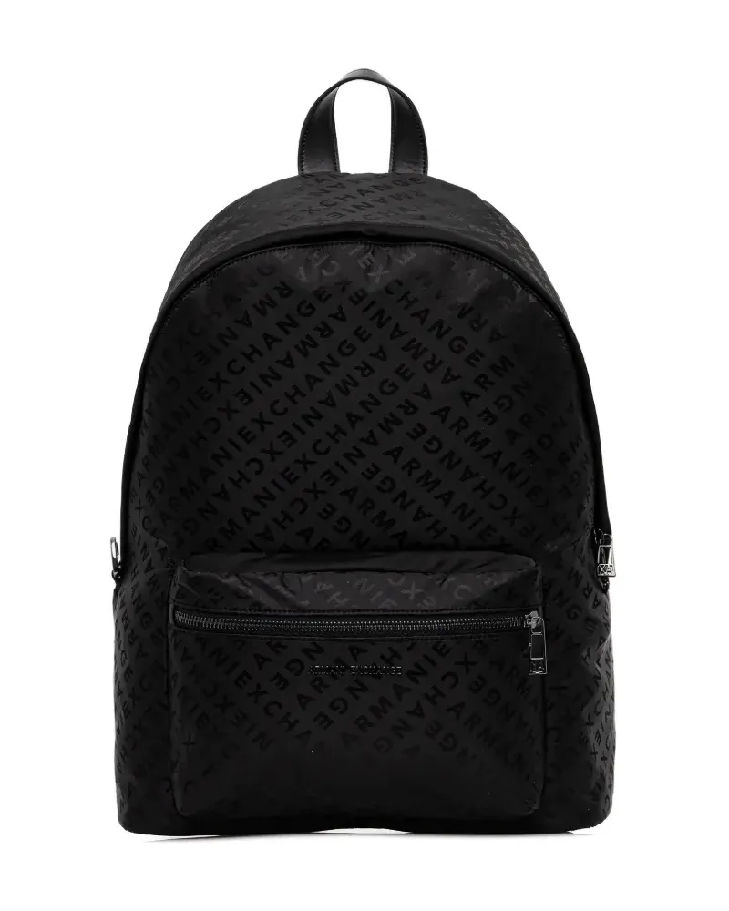Armani Exchange logo-print backpack - Schwarz Schwarz