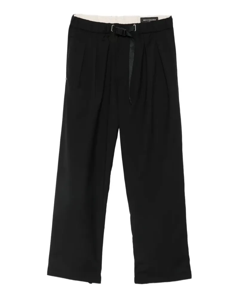 PLAN C belted pleated trousers - Schwarz Schwarz