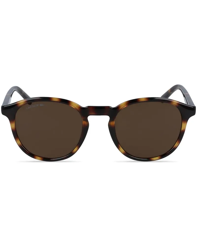 Lacoste Sonnenbrille mit rundem Gestell - Braun Braun