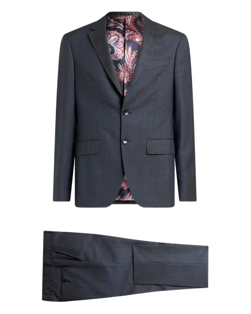 Etro Anzug mit Nadelstreifen - Blau Blau