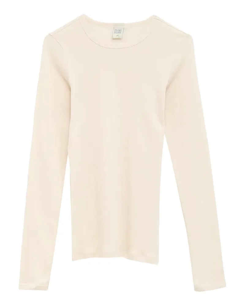 Flore Flore Olivia Langarmshirt mit rundem Ausschnitt - Nude Nude