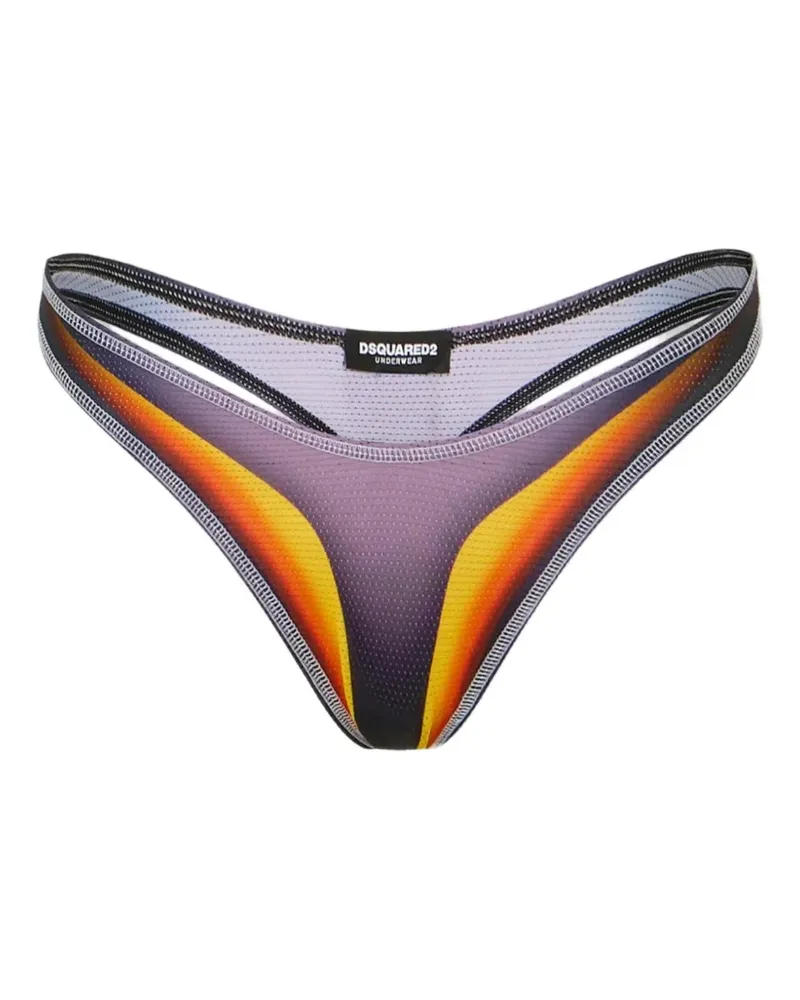 Dsquared2 Ski Leaf Tanga mit Cut-Out - Violett Violett