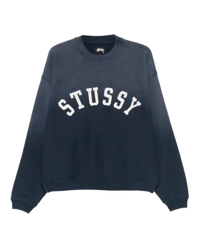 Stüssy logo-print cotton sweatshirt - Blau Blau