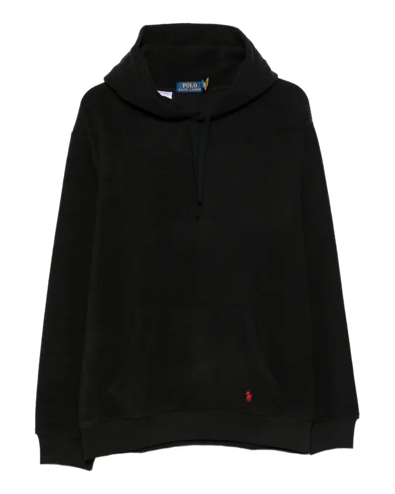 Ralph Lauren Fleece-Hoodie mit Logo-Stickerei - Schwarz Schwarz