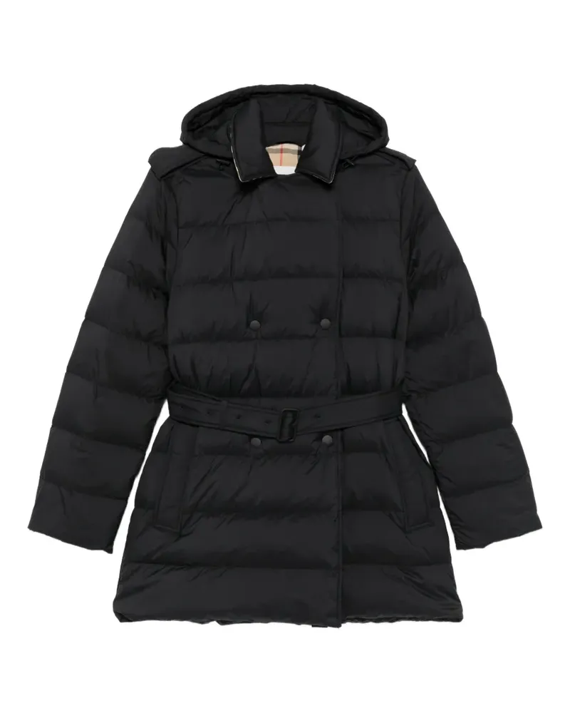 Burberry belted quilted coat - Schwarz Schwarz