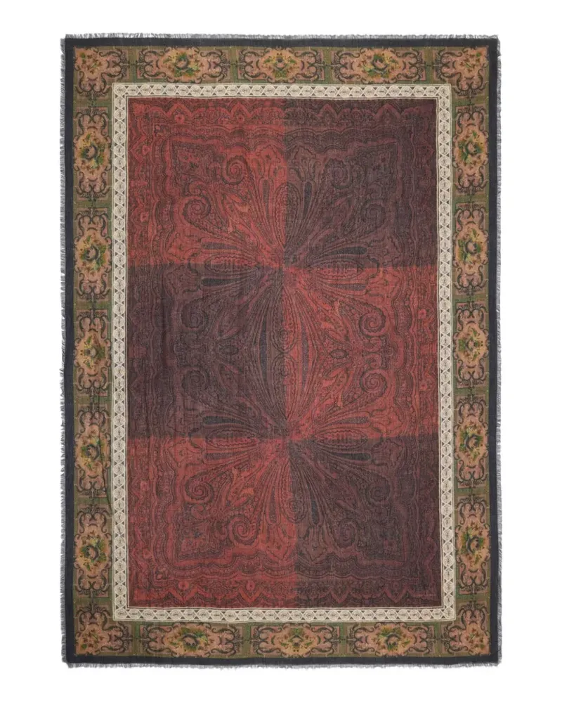 Pierre-Louis Mascia Euclidex Schal mit Paisley-Motiv - Rot Rot