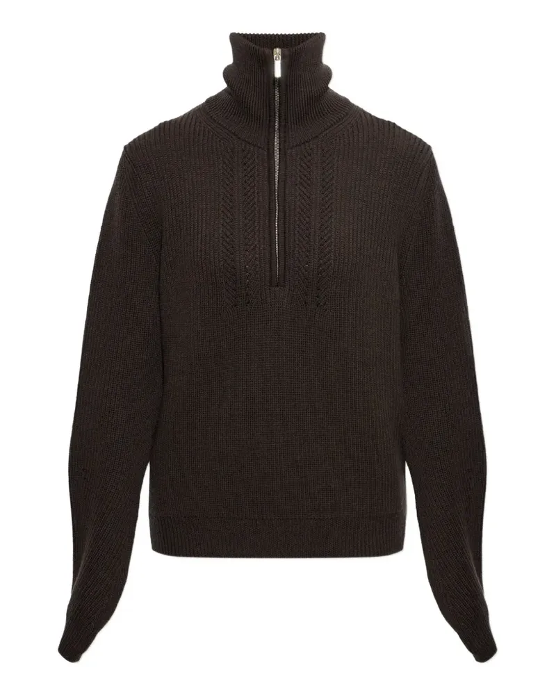 Paul & Shark half-zip wool cardigan - Braun Braun