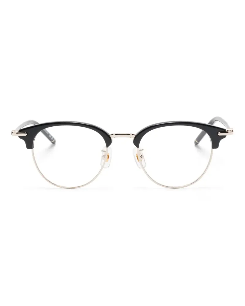 Montblanc Brille mit rundem Gestell - Schwarz Schwarz