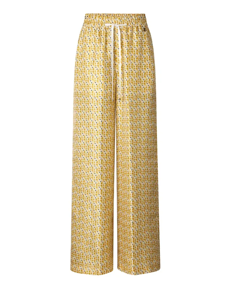 Bogner Emmy Seidenhose mit geometrischem Print - Gelb Gelb