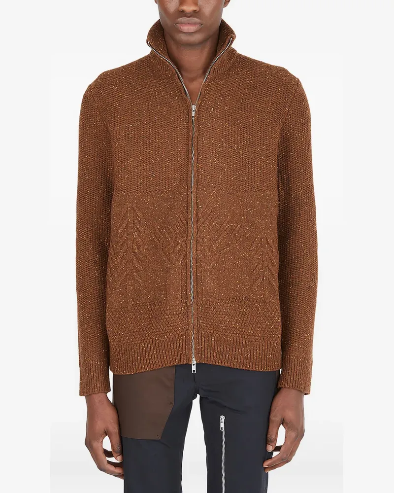 RANRA Cardigan mit Zopfmuster - Braun Braun