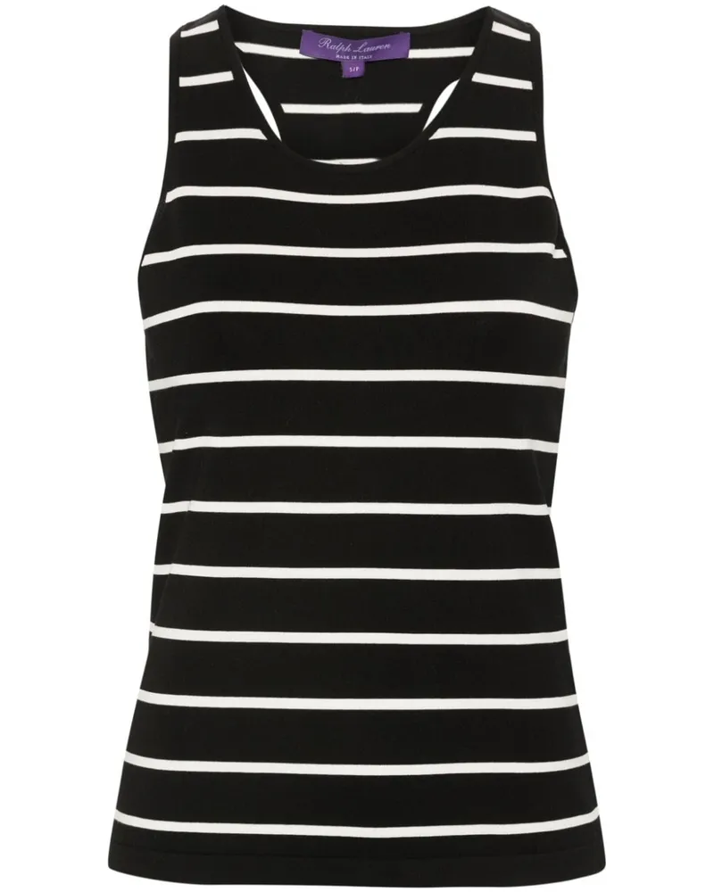 Ralph Lauren Gestreiftes Stricktop - Schwarz Schwarz