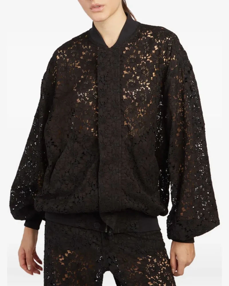 Federica Tosi Bomberjacke mit Spitze - Schwarz Schwarz